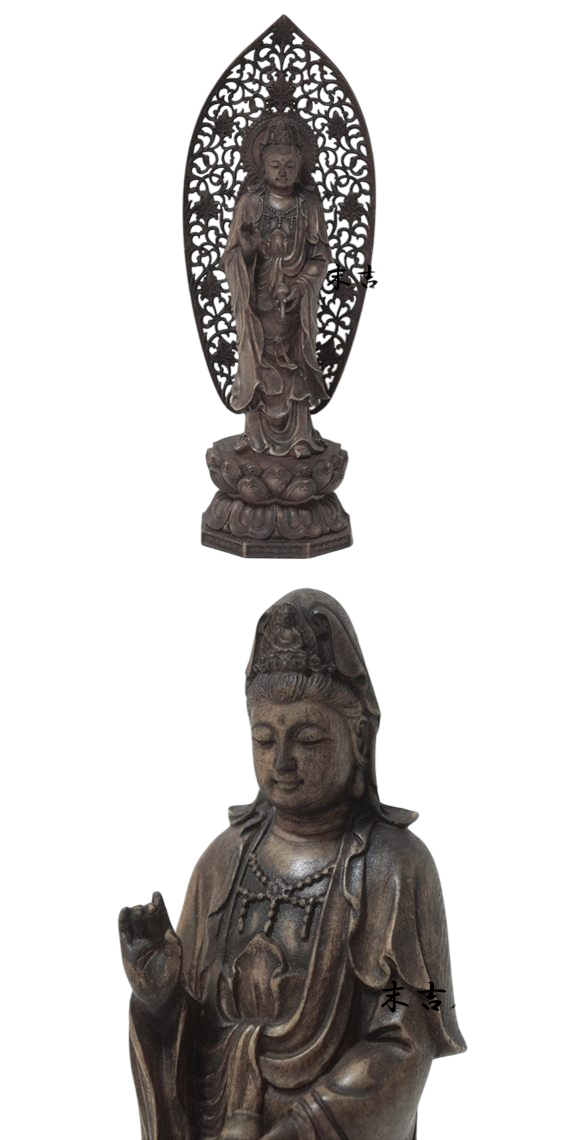鶯玉作】観音菩薩 仏像 古美術 非鉄 金属工芸 彫刻 観音像 鶯玉