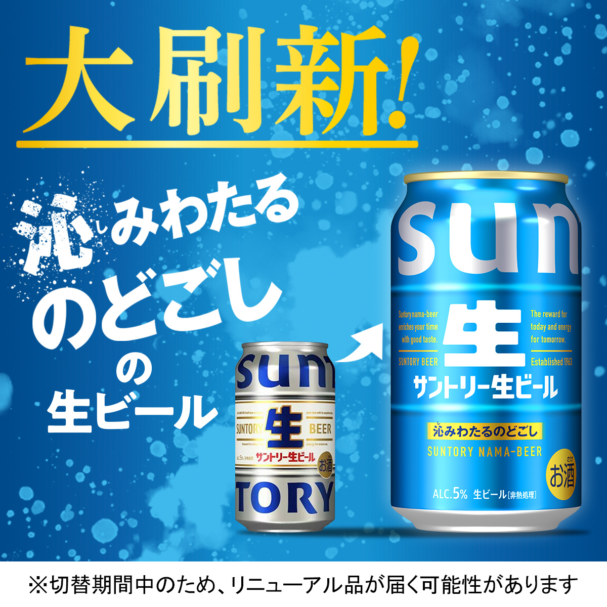 SUNTORY（サントリー） 生ビール 500ml×48本(2ケース) サン生 ビール