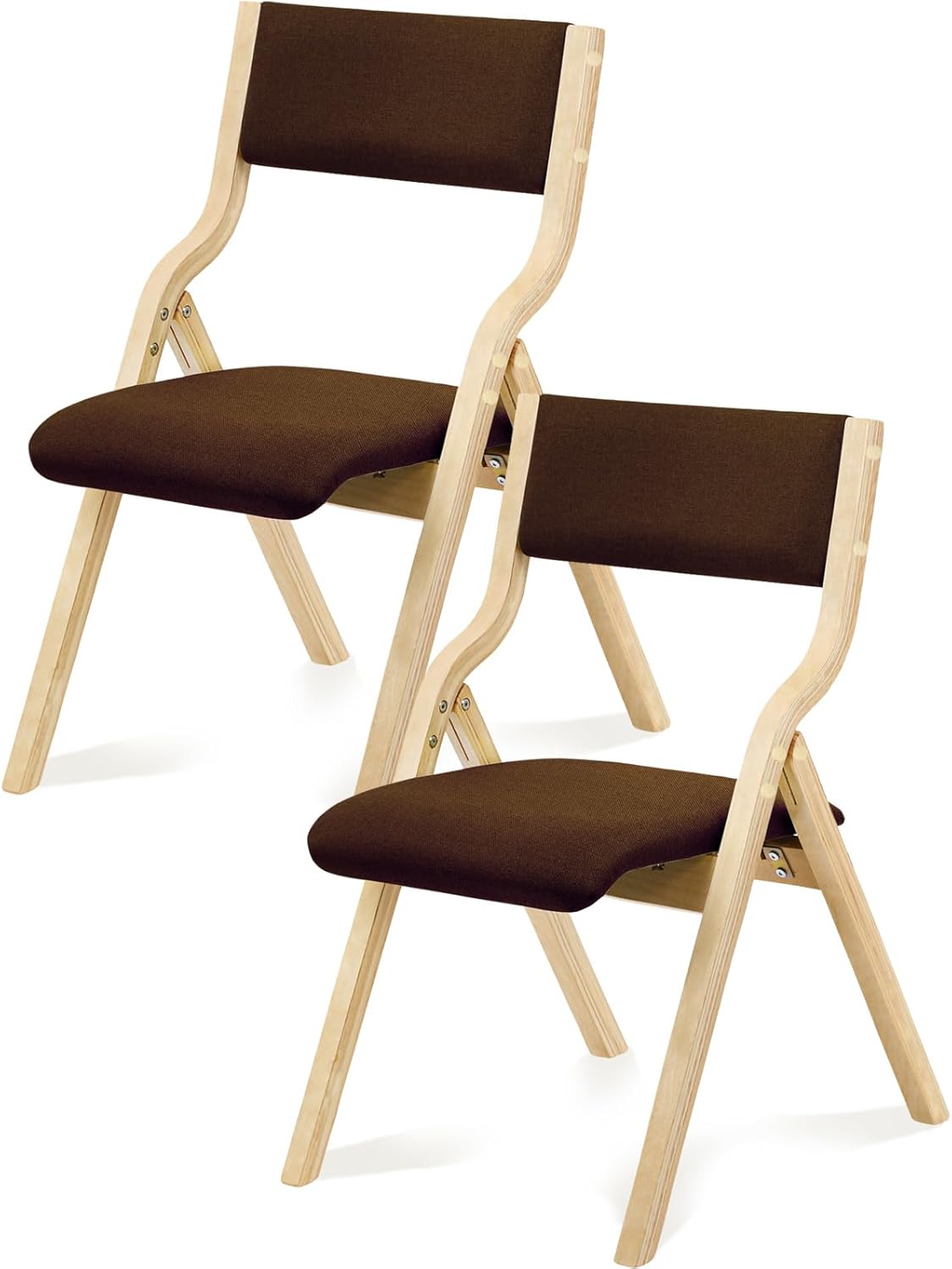 ダイニングチェア 折りたたみ椅子 2脚セット 完成品 リビングチェア PU