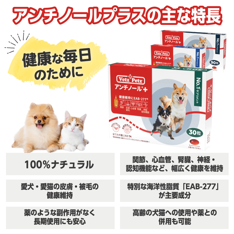 アンチノール プラス 犬用サプリメント 60粒 : セラフィーネット Yahoo