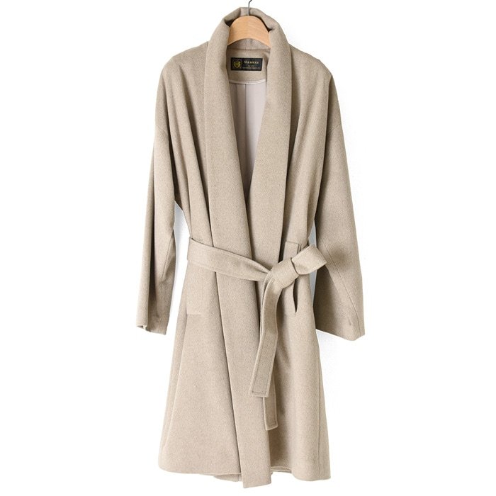 ポリエステルショールカラーミドルタケコート|allureville OFFICIAL