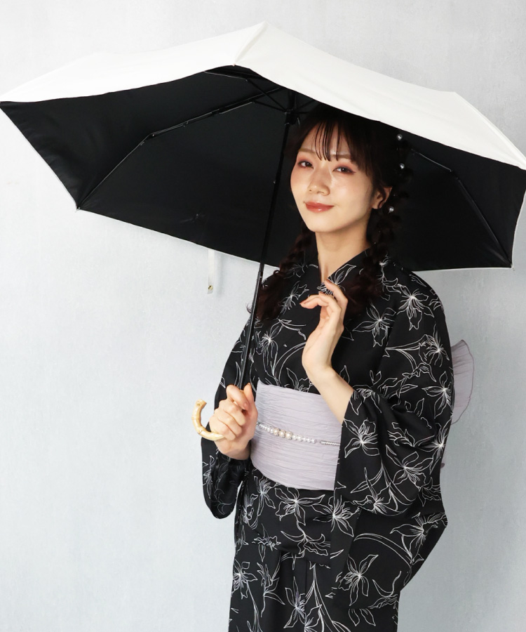 日傘 折りたたみ 完全遮光 遮光率100％ 軽量 約240g 3段折りたたみ傘 6