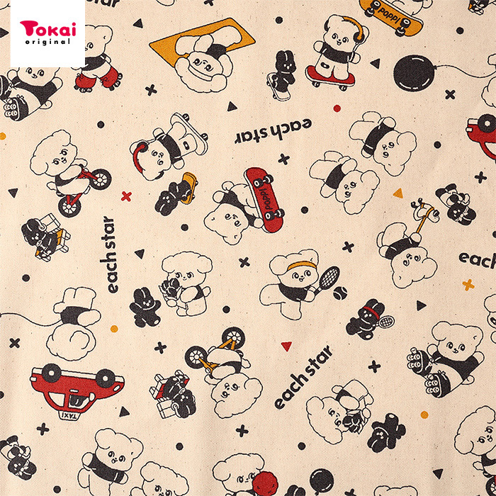 クラフトハートトーカイ each star 外遊び柄 オックス 1m カットクロス