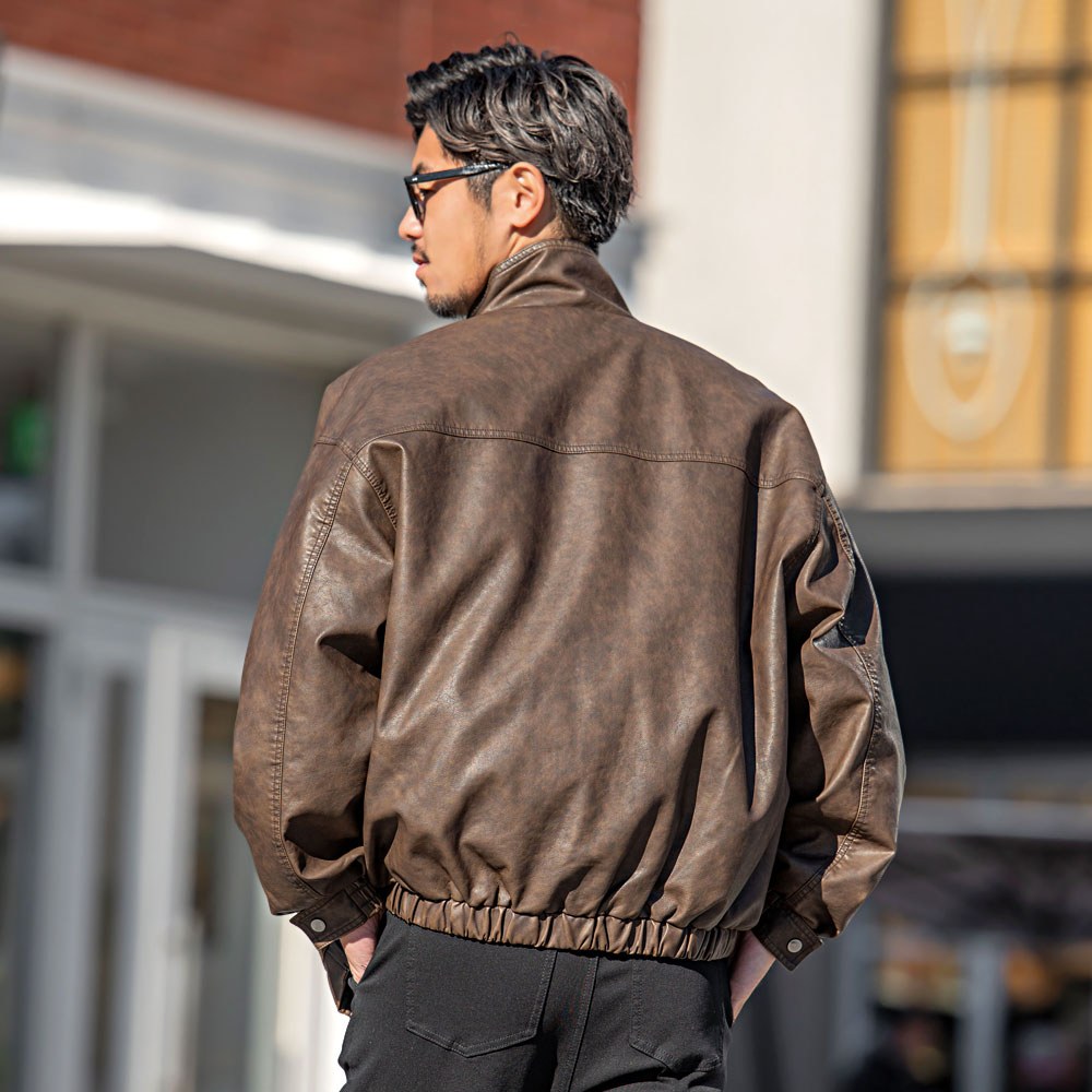 ビンテージファイヤーマンジャケットレザージャケット短丈 vintage