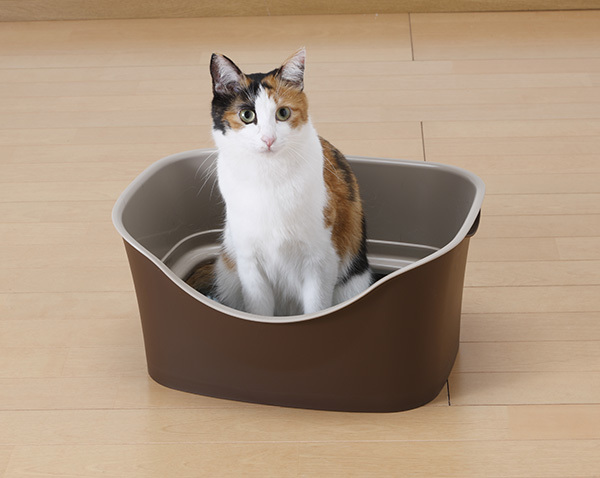ラクラク猫トイレ ダブルブロック ブラウン ( 1セット ) : 爽快