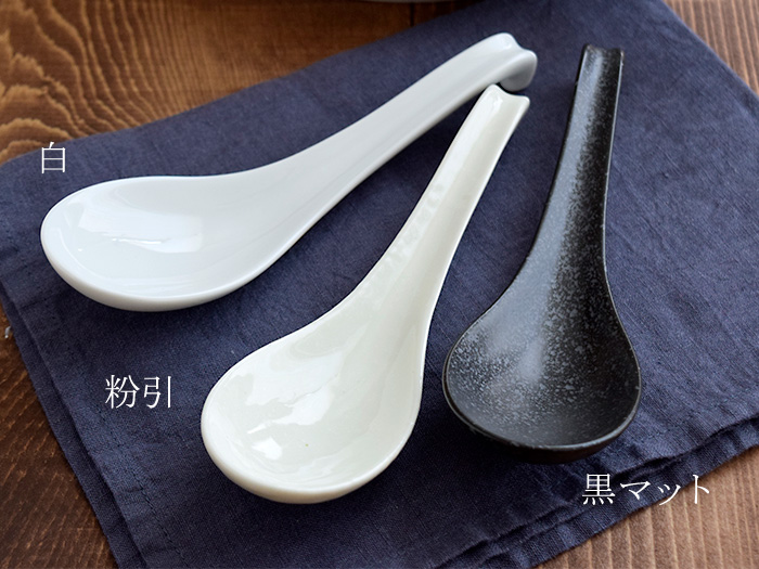 大きめひっかけレンゲ れんげ レンゲ 蓮華 スプーン 和食器 白い食器