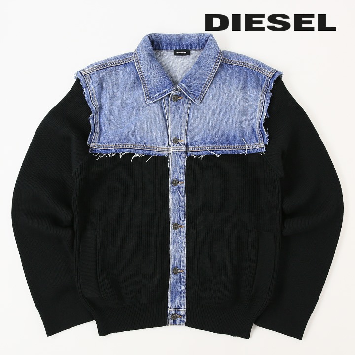 DIESEL K-WEXLER 切替 中綿 ニットジャケット MA-1 DIESEL([イリョウ