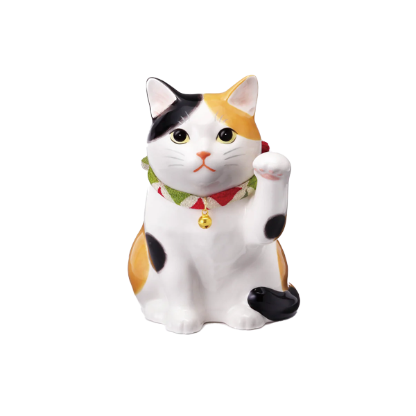 招き猫 l うちの招き猫 左手あげ 瀬戸焼 日本製 ネコ ねこ まねき猫