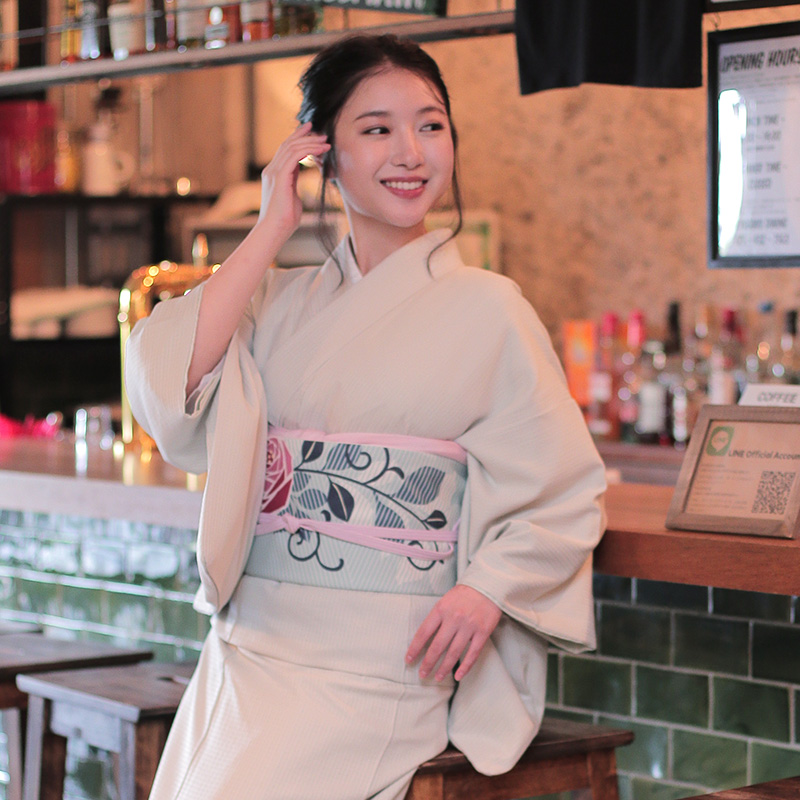 ROCCA（六花） 色無地 単衣 着物 単品 東レシルジェリー 東レスマイル