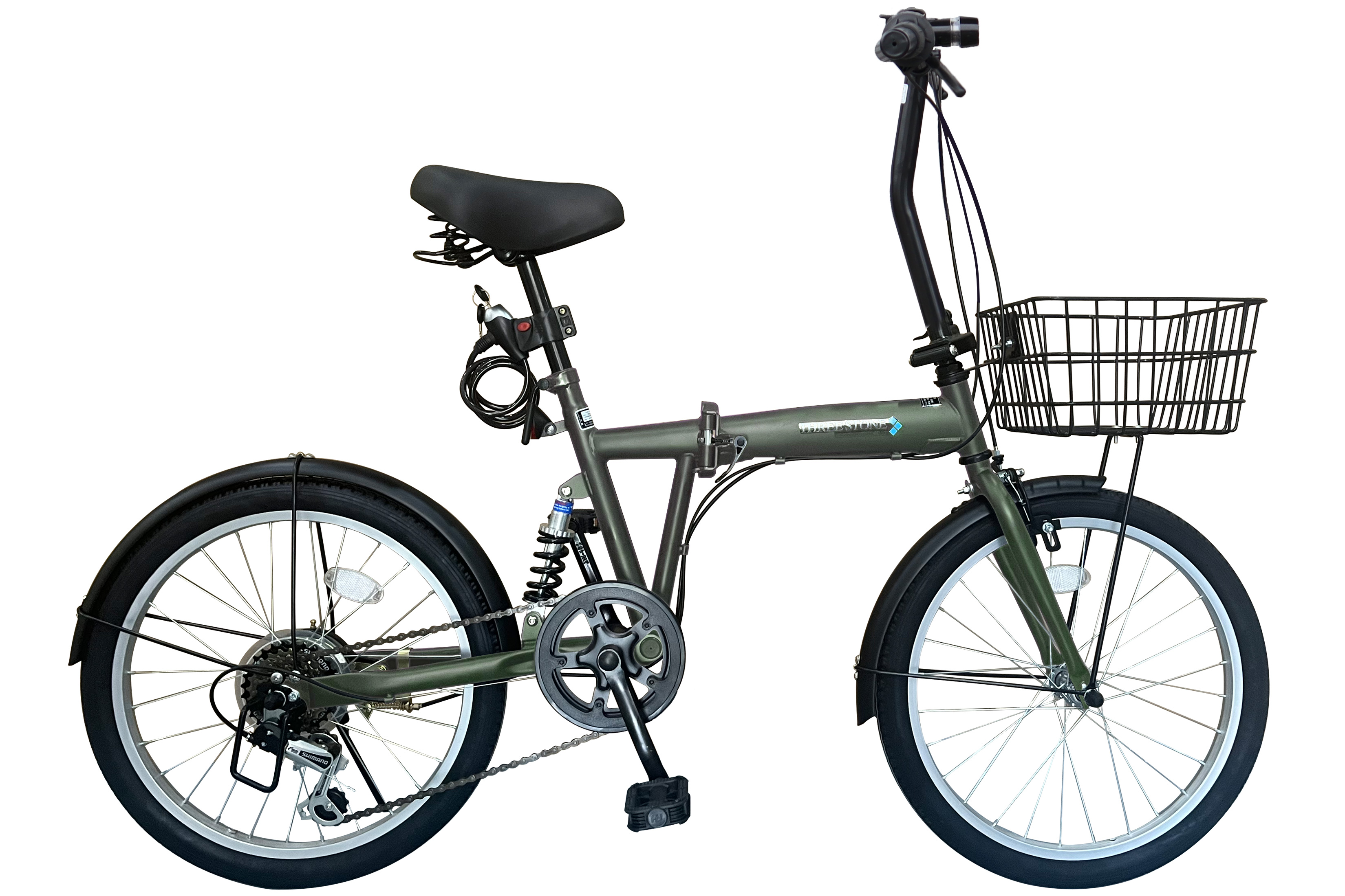 アイジュサイクル ノーパンク 折りたたみ自転車 20インチ シマノ 6段