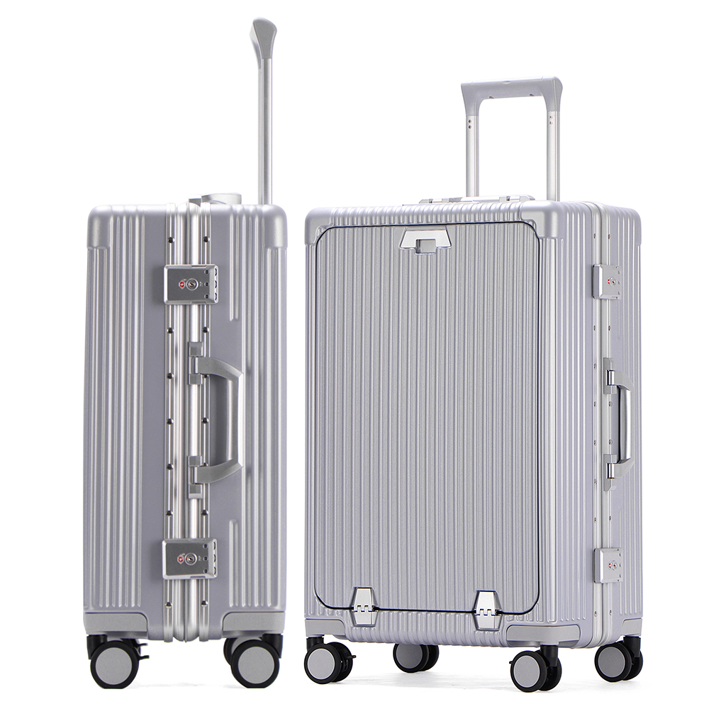 ZIPで放送」スーツケース フロントオープン 多機能スーツケース