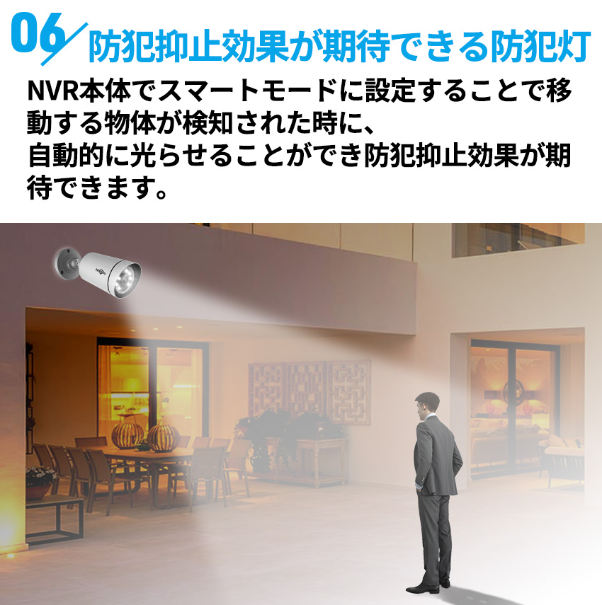 Hiseeu 防犯カメラ 屋外 家庭用 500万画素 有線 POE 4台 モニター付き