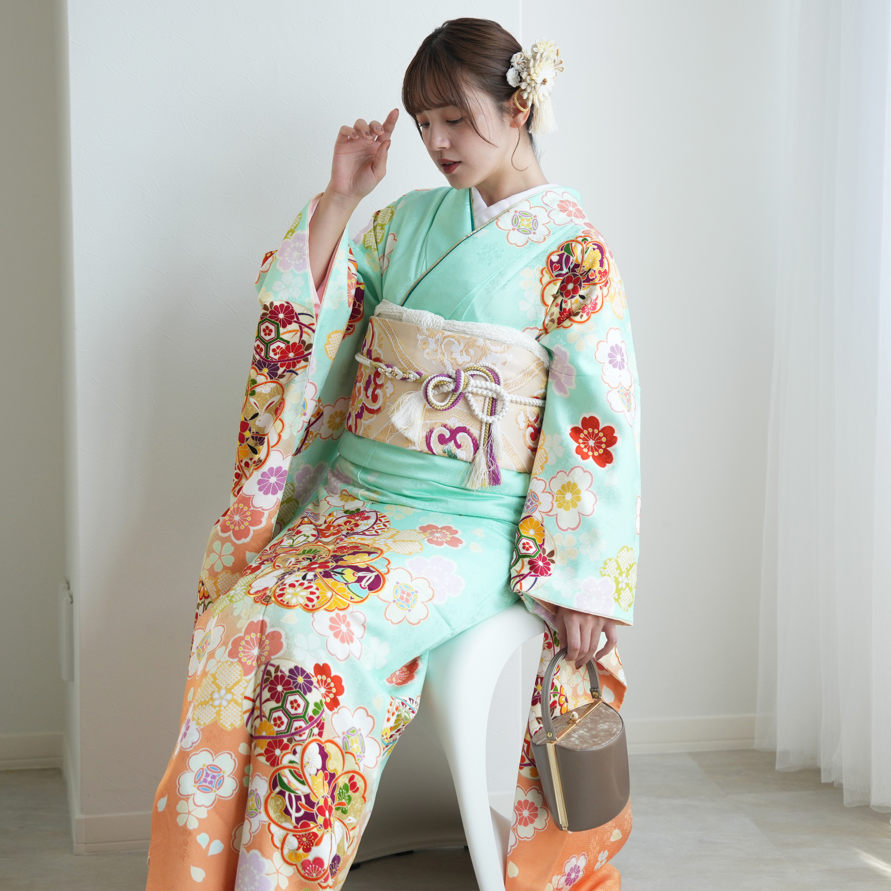 振袖 レンタル 成人式 21点セット レトロ 古典 結婚式 結納 前撮り