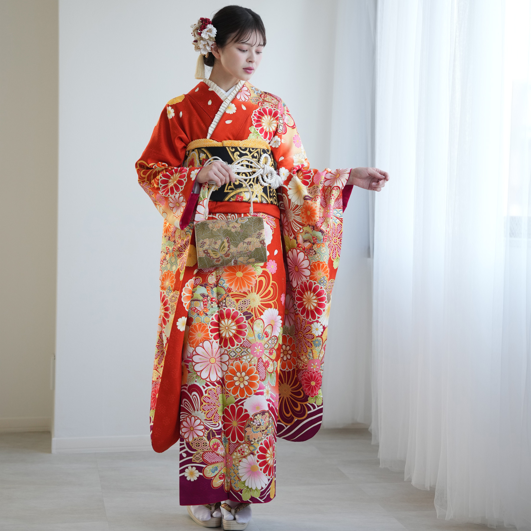 振袖 レンタル 成人式 21点セット レトロ 古典 結婚式 結納 前撮り