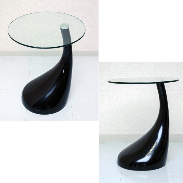 サイドテーブル カフェテーブル ガラステーブル おしゃれ アート 変形