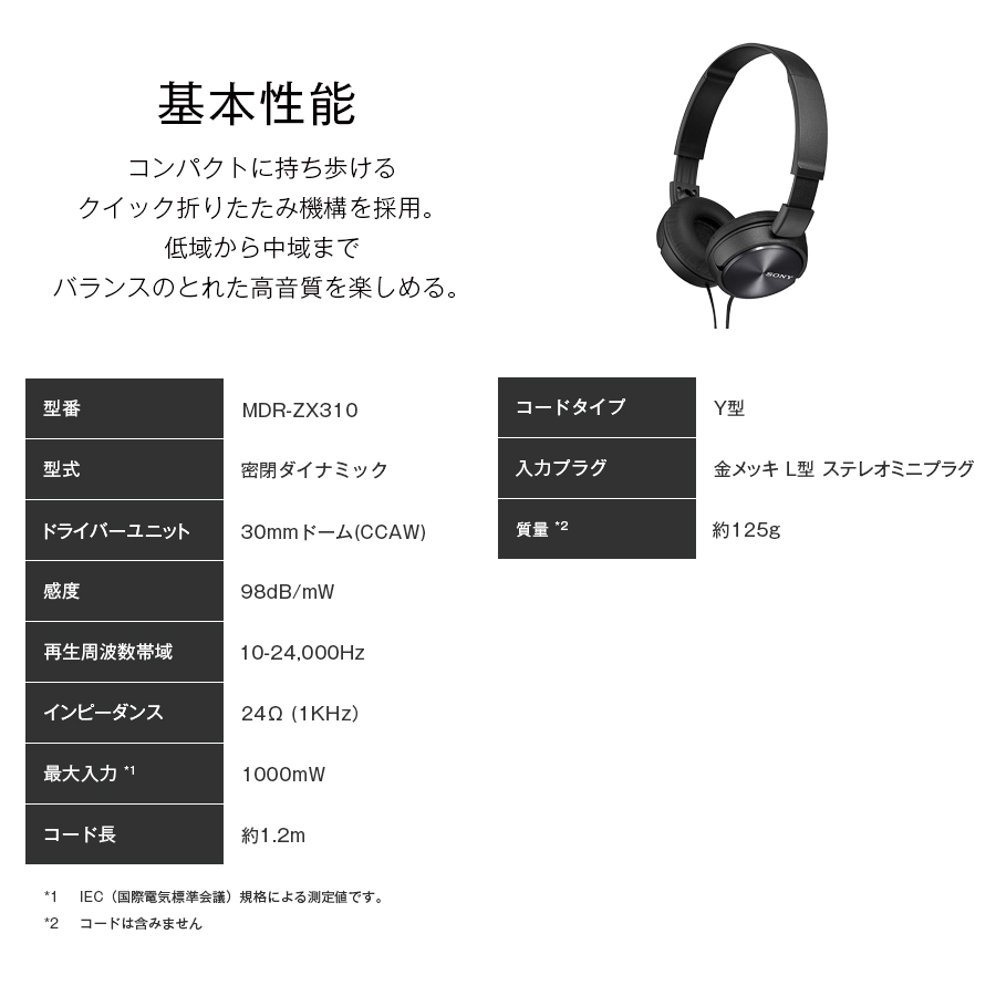 SONY（ソニー） ヘッドホン 有線 ステレオ ヘッドフォン 高音質 重低音