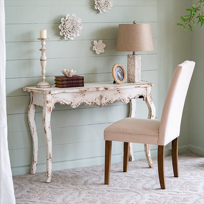 アンティーク調 サイドテーブル 花台 二段 インテリア シャビーシック