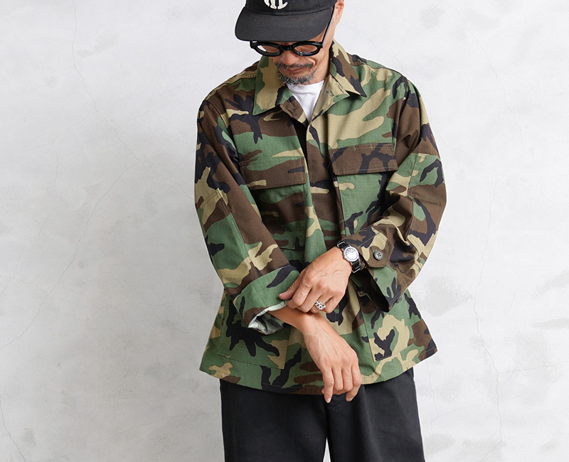 MILITARY（ミリタリー） 実物 新品 デッドストック 米軍 BDU WOODLAND