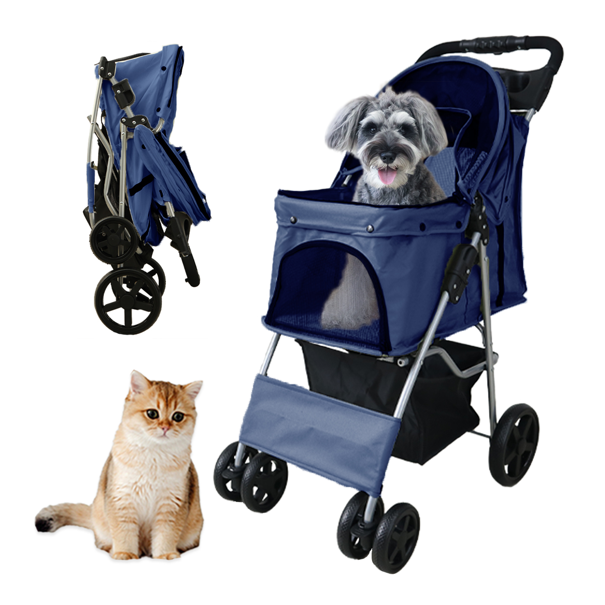 WEIMALL（ウェイモール） ペットカート 折りたたみ 多頭 軽量 ペット