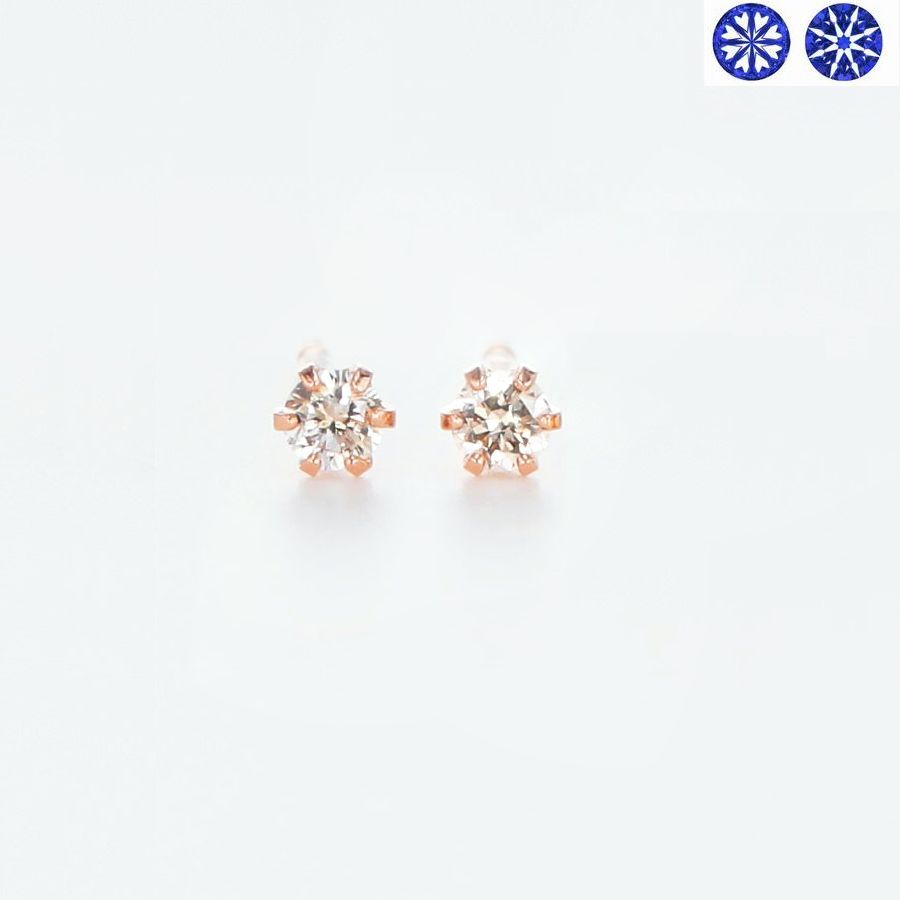 Si（エスアイ） ダイヤモンド ピアス 一粒 プラチナ K18 ハート