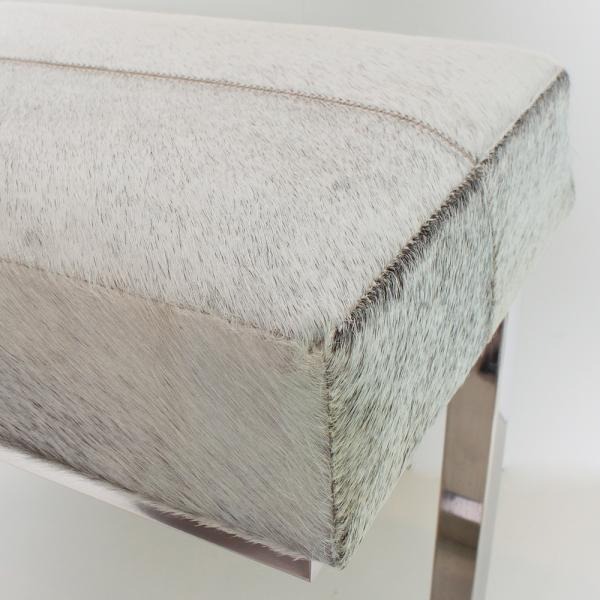 スツール リアルファー Large おしゃれ 北欧 玄関スツール グレー Grey