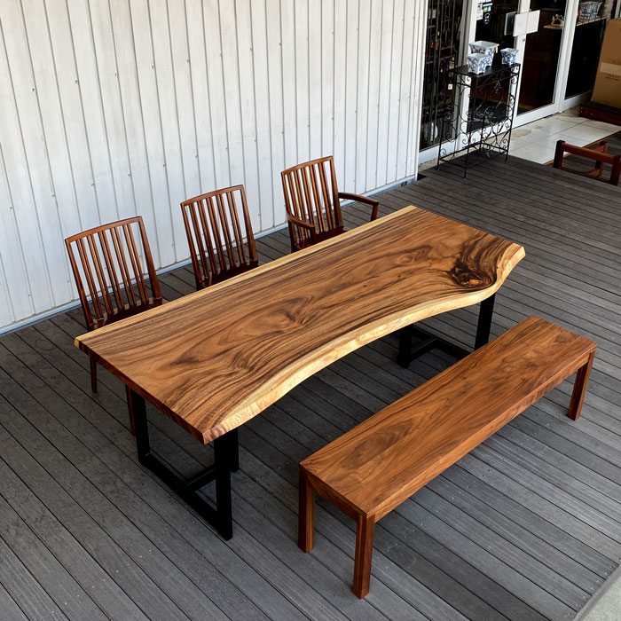 モンキーポッド 一枚板テーブルW210（兼用脚付）一枚板 テーブル