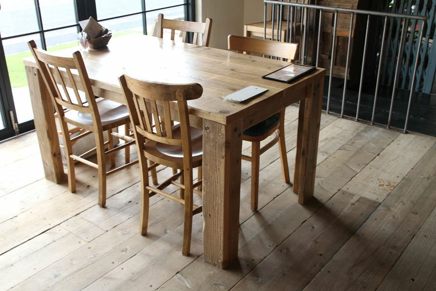 お値引き可】足場板ダイニングテーブル(カフェで使用)アンティーク