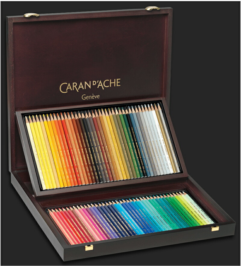 プリズマロ カランダッシュ CARAN D'ACHE 水溶性色鉛筆 80色セット 木