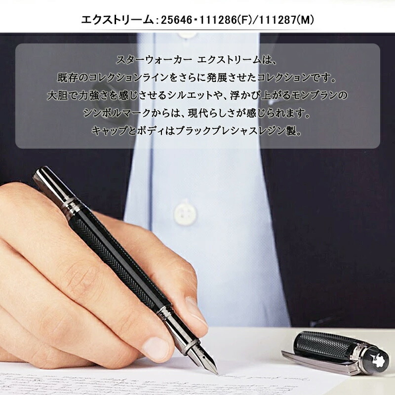 MONTBLANC（モンブラン） 万年筆 14K F細/M中 スターウォーカー