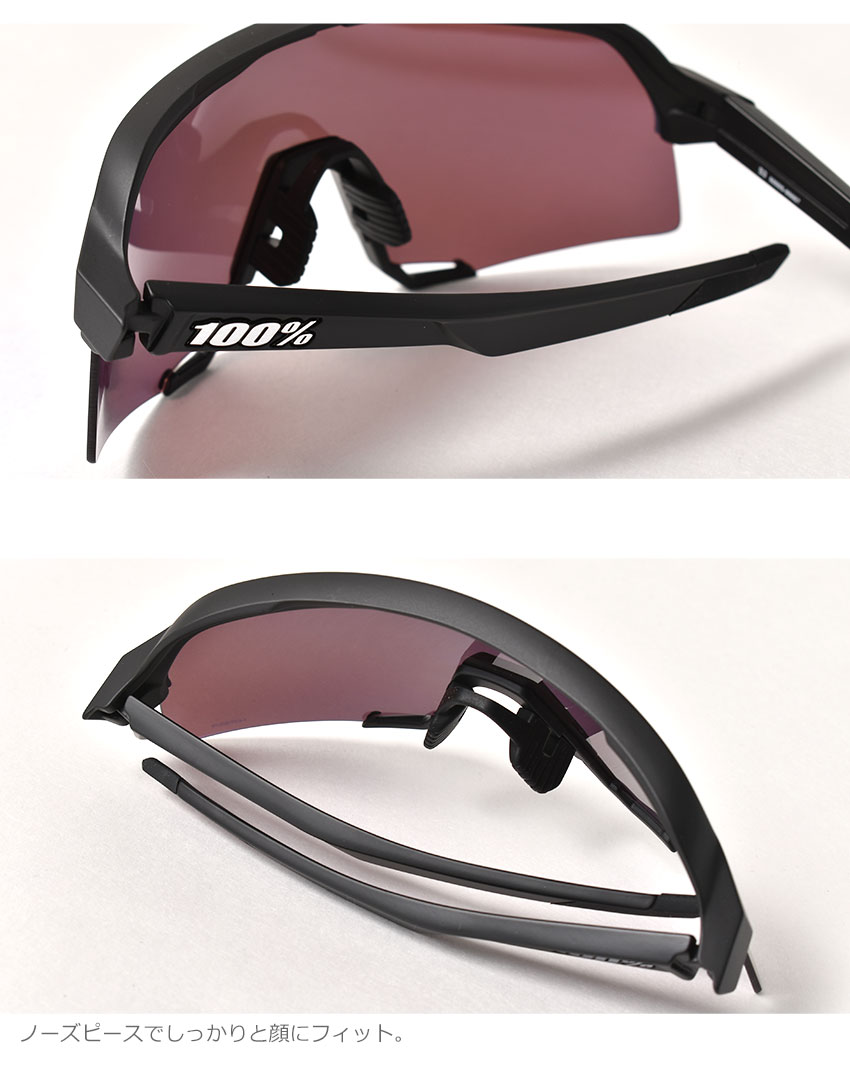 100% ワンハンドレッド サングラス メンズ S3 100％ 60005 ブラック 黒