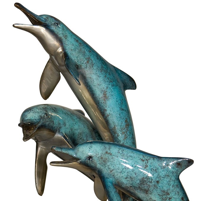 イルカ ドルフィン リング 珊瑚 置物 アンティーク 骨董 オブジェ