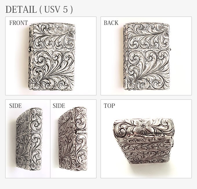 2007年製のシルバーキングの5面手彫りのZippoライターですo(^o^)o