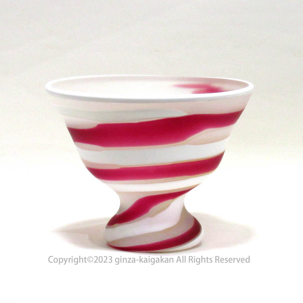 GINZA絵画館】藤田喬平 ガラス花器「手吹 渦」共箱 Y12T4R0F9D9G4B8M