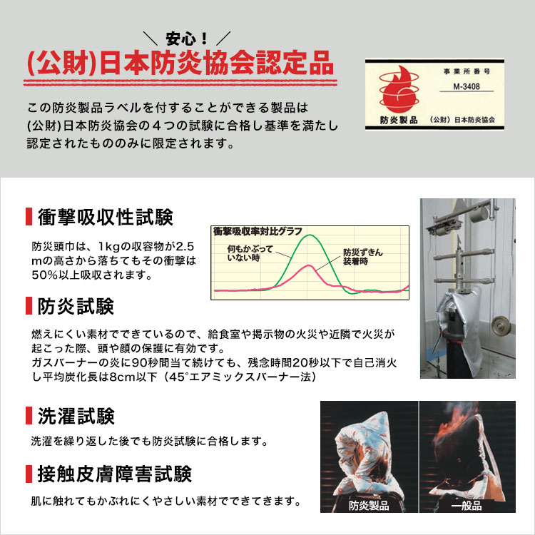 大明企画 幼児用防災頭巾Sタイプ #90041 日本防炎協会認定品 3~7歳目安