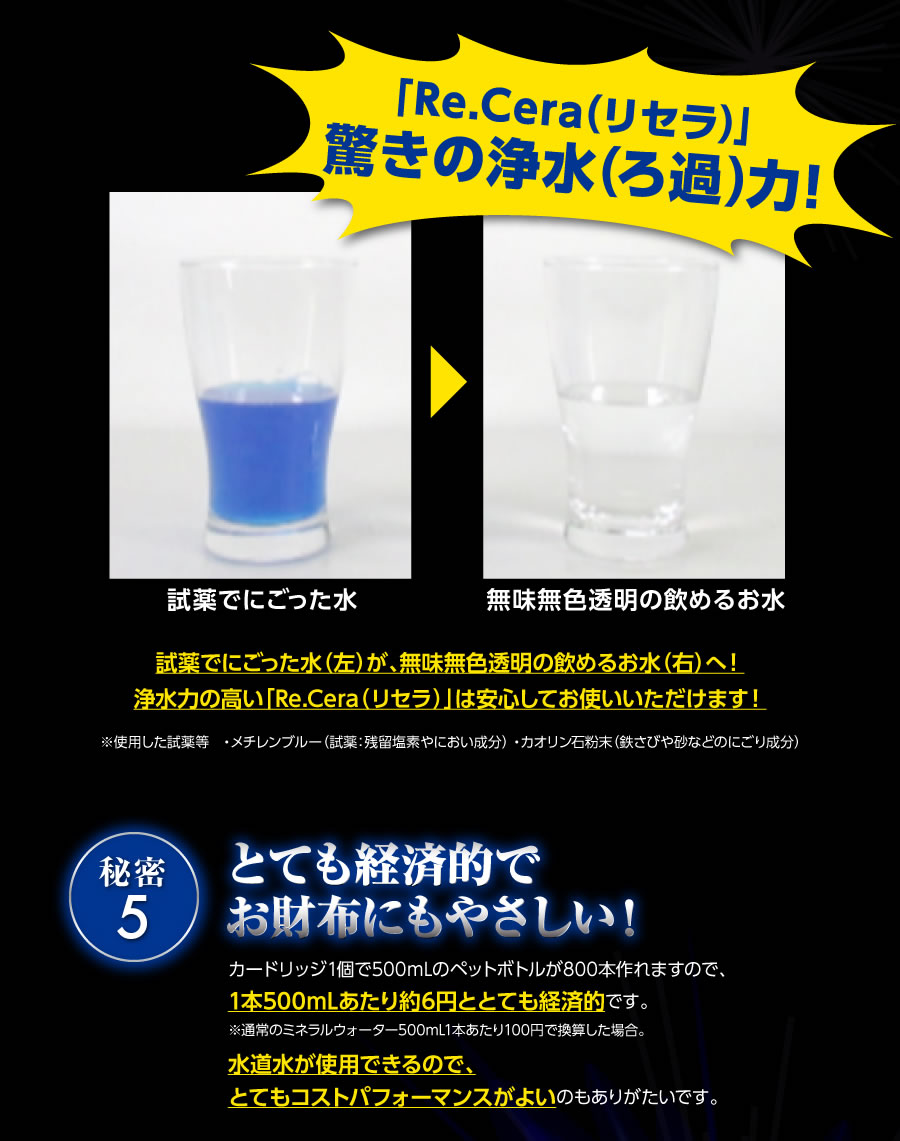 公式ショップ】スポーツパフォーマンスウォーターRe.Cera(リセラ) 低