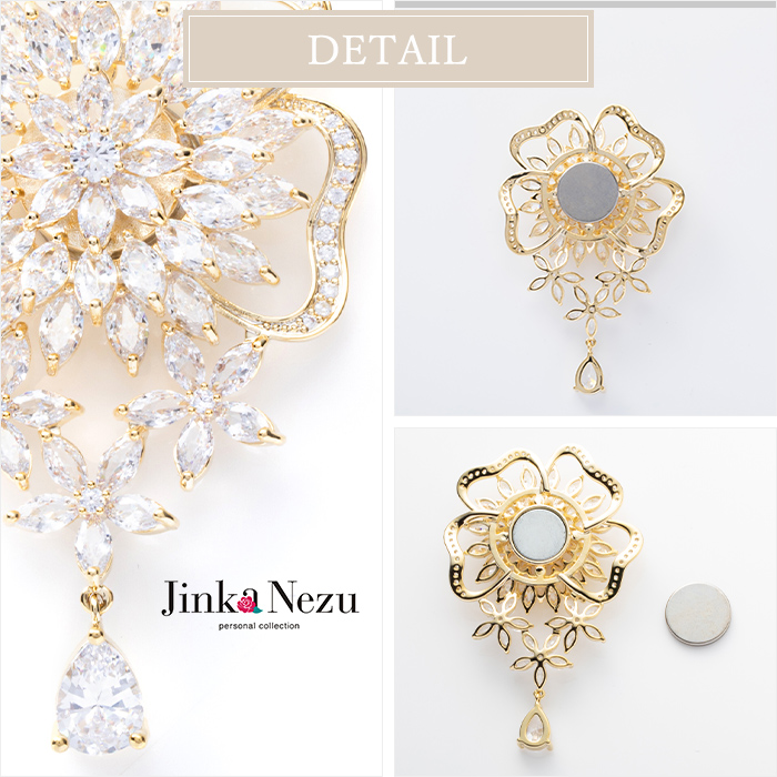 ブローチ マグネットブローチ 花束 上品 : purepoche - 通販 - Yahoo