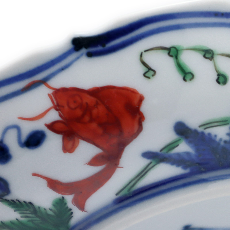 九谷焼：萬暦赤絵竜文皿・須田菁華《小皿・13.0cm》 : 和食器の愉しみ