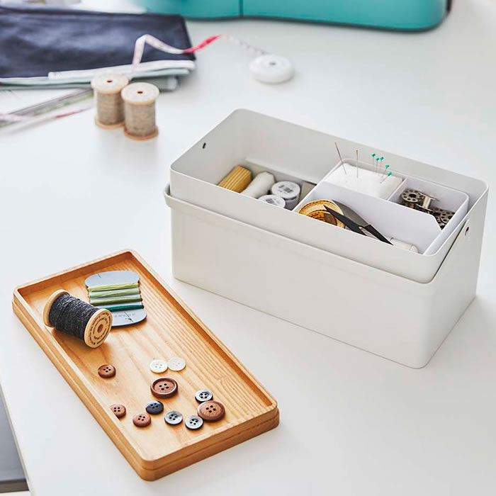 裁縫箱 タワー tower ソーイングボックス おしゃれ 大人 針山付き 裁縫