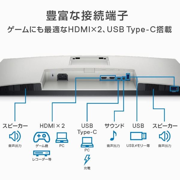 USB-C接続 PCモニター Sシリーズ シルバー 【公式通販】