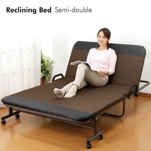電動折りたたみ式ベッド セミシングル ブラウン 楽天市場】電動ベッド