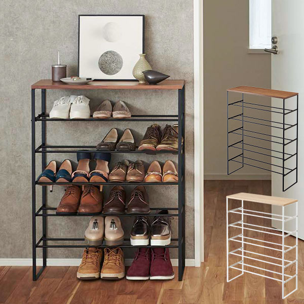 6点セット】ディスプレイ台 折りたたみコの字ラック ダーク