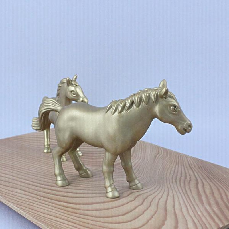 敷台付き高岡銅器銅製馬駿馬13号和雲作干支 馬 午 うま美術鋳物