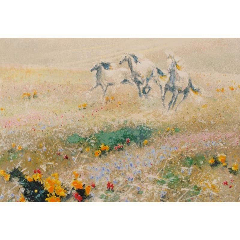 グラジオラス」 岩絵の具 額入り】東山魁夷の流派 グラジオラス」 岩