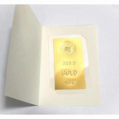 徳力 純金カード 24k 1g ラミネート入り※難あり 徳力 純金カード 24k