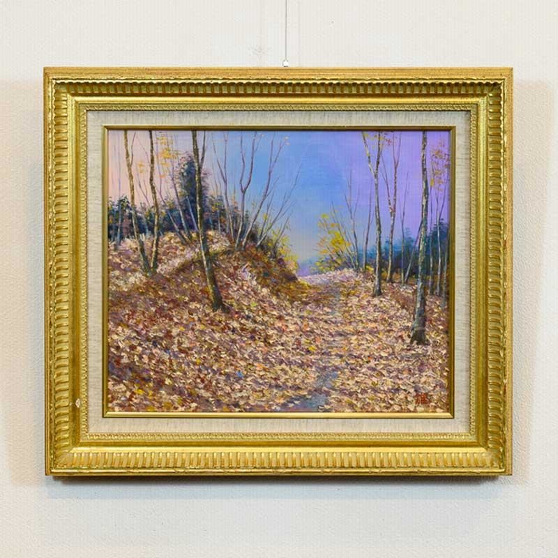 直径20㎝「画家の家の上空4」油彩・絵画・原画・丸形・アートパネル