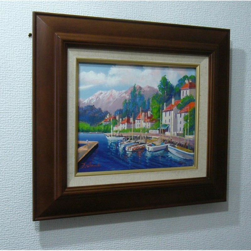 肉質油絵立てF20トラ美術年鑑評価214万円竹内敏彦額装仕上げ品