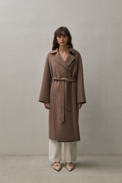 THE TAILORED COAT - CHOCOLATE MELANGE – THE CURATED