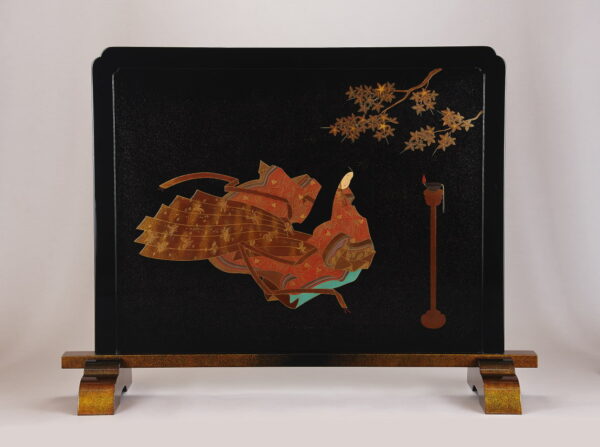 漆絵 猫（沈金・板谷光治 作） | 漆芸しばた