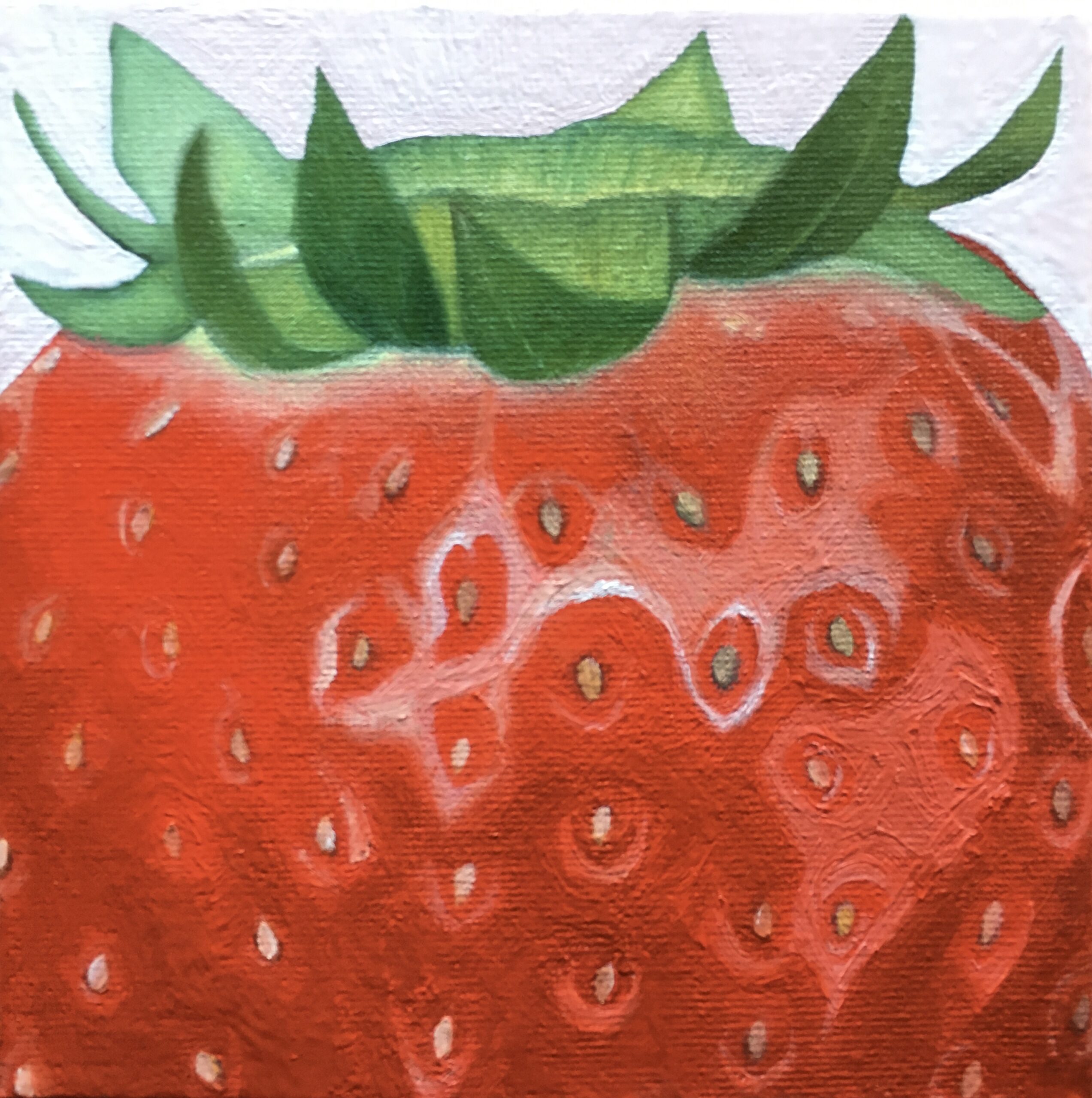 テクスチャーアート 絵画 インテリアアート 立体 花 絵 いちご 北欧