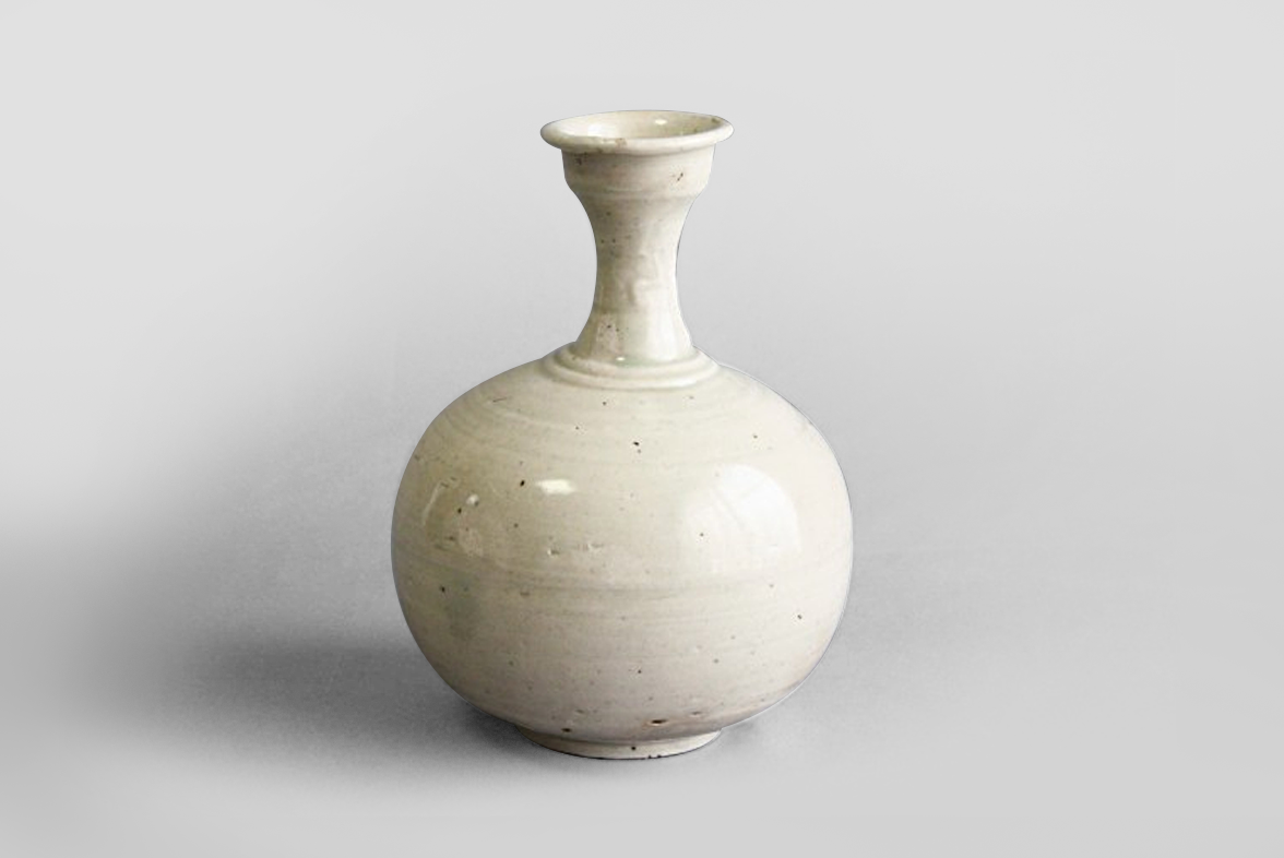 韓国美術 高麗 青磁 花瓶 白象嵌 花草文 大瓶 徳利 壷 花瓶 H44cm